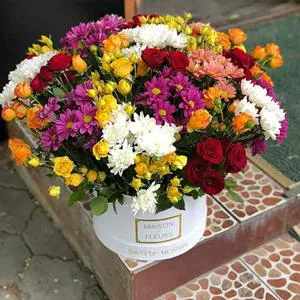 Autumn alarm - Box with flowers