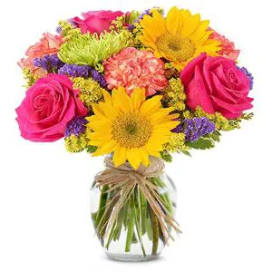 Congratulations - Flowers in vase