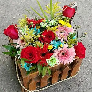 Sweet and colorful - Flowers box