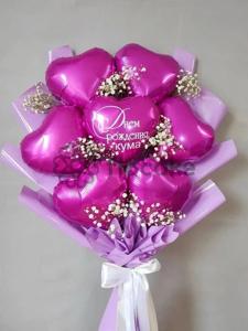 Воздушная Элегантность Цветы -Гелий   Букет из шаров