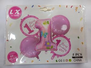 First Birthday Girl- Helium  Ballon