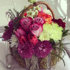 Sparking Joy - Wooden box with flowers