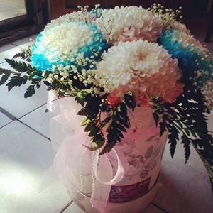 The concept of love - Box with flowers