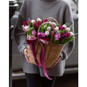 Natural Elegance - Flowers in a Basket