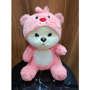 Çəhrayı  Kapşonlu  Oyuncaq Ayı